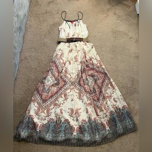 IVANKA TRUMP SILK ORGANZA MAXI DRESS